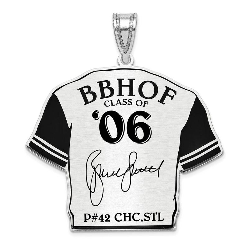 Sterling Silver Bruce Sutter Signature Enamel Jersey Pendant